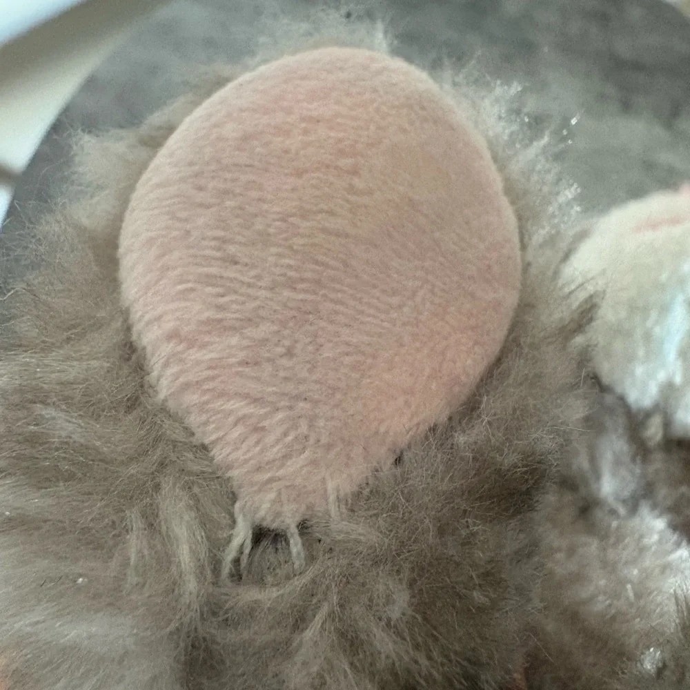 Little Gray Cat Plush Pink Nose Pink Bow The Petting Zoo Soft Cuddlie